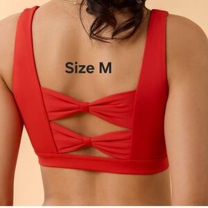 Target Blogilates Bow Back Corset Sports Bra - Red